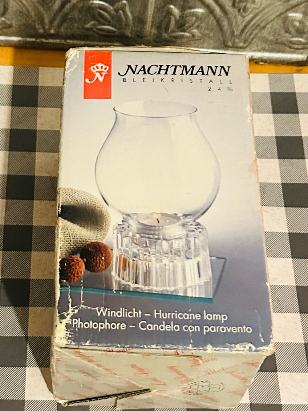 Clear Glass Hurricane Lamp - Clear